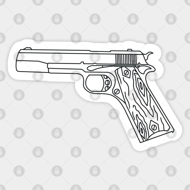 1911 Pistol Sticker by GALLO-X